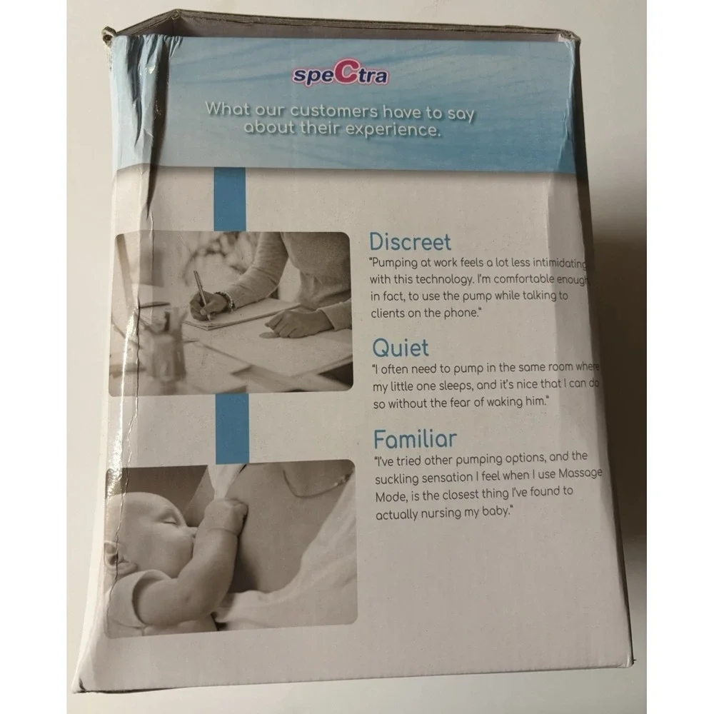 New Spectra S1+ Double Electric Breast Pump with Rechargeable Battery & Bag